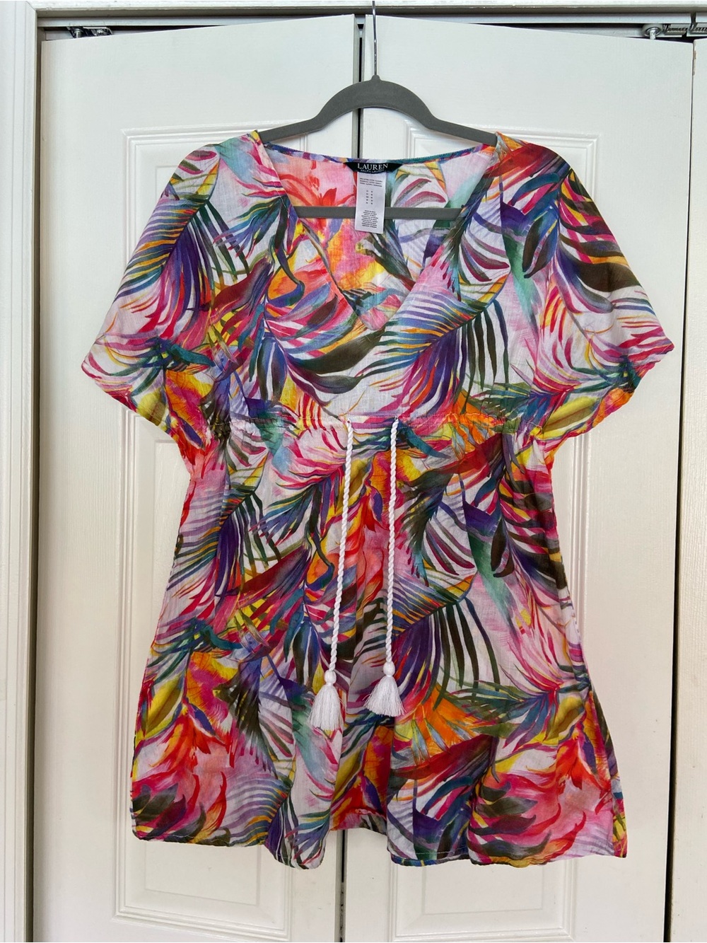 Ralph Lauren Multicolor Floral Cotton Swim cover up